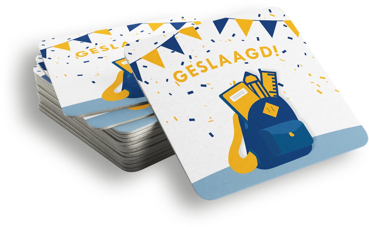 Bierviltjes Geslaagd School | Examen (20 stuks)